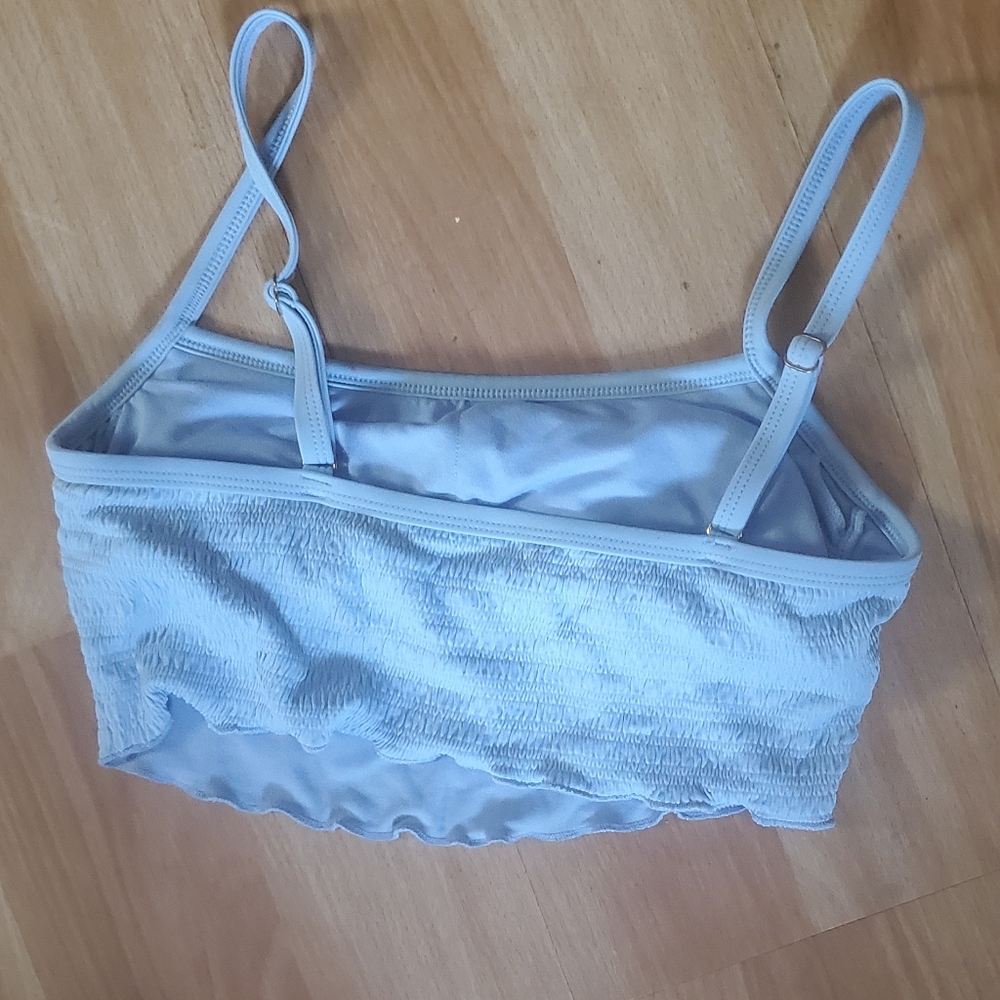 Baby blue bikini top, padded